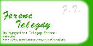 ferenc telegdy business card